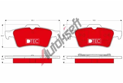 TRW Sada brzdovch destiek DTEC COTEC TRW GDB1469DTE, GDB1469DTE