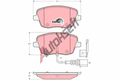 TRW Sada brzdovch destiek COTEC TRW GDB1472, GDB1472