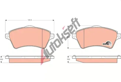 TRW Sada brzdových destiček COTEC TRW GDB1473, GDB1473 TRW Sada brzdových destiček COTEC TRW GDB1473, GDB1473