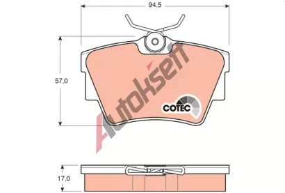 TRW Sada brzdovch destiek COTEC TRW GDB1479, GDB1479