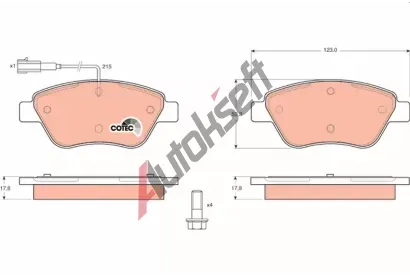 TRW Sada brzdovch destiek COTEC TRW GDB1482, GDB1482