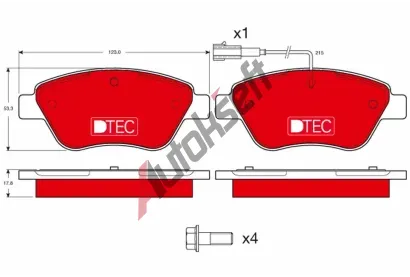 TRW Sada brzdovch destiek DTEC COTEC TRW GDB1482DTE, GDB1482DTE