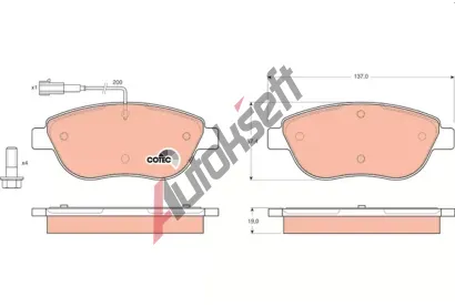 TRW Sada brzdovch destiek COTEC TRW GDB1483, GDB1483