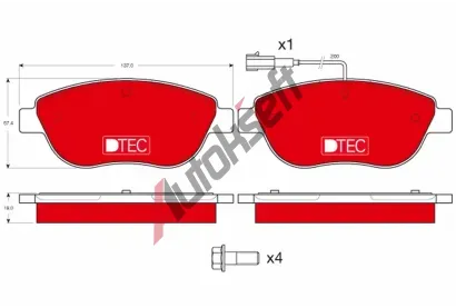 TRW Sada brzdovch destiek DTEC COTEC TRW GDB1483DTE, GDB1483DTE