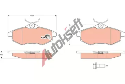 TRW Sada brzdových destiček COTEC TRW GDB1495, GDB1495 TRW Sada brzdových destiček COTEC TRW GDB1495, GDB1495