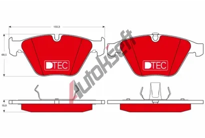 TRW Sada brzdovch destiek DTEC COTEC TRW GDB1498DTE, GDB1498DTE