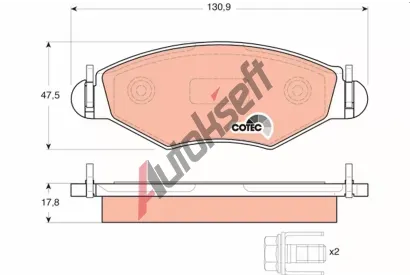TRW Sada brzdovch destiek COTEC TRW GDB1500, GDB1500
