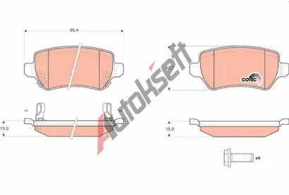 TRW Sada brzdovch destiek COTEC TRW GDB1515, GDB1515