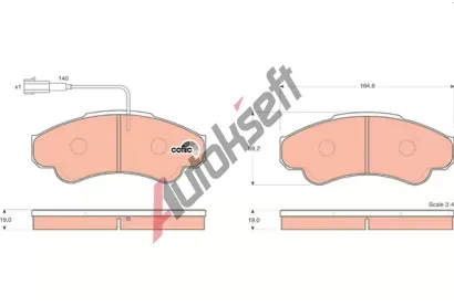 TRW Sada brzdovch destiek COTEC TRW GDB1518, GDB1518