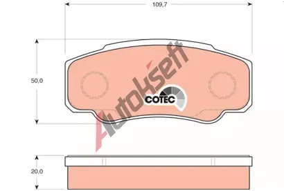 TRW Sada brzdovch destiek COTEC TRW GDB1521, GDB1521