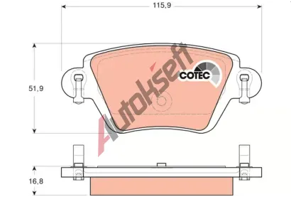 TRW Sada brzdovch destiek COTEC TRW GDB1525, GDB1525