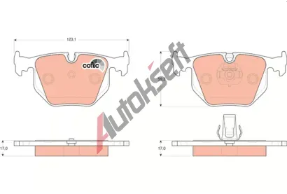 TRW Sada brzdovch destiek COTEC TRW GDB1530, GDB1530