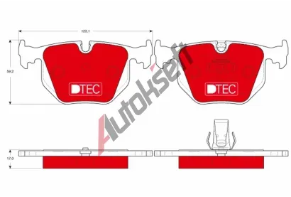 TRW Sada brzdovch destiek DTEC COTEC TRW GDB1530DTE, GDB1530DTE