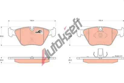 TRW Sada brzdovch destiek COTEC TRW GDB1531, GDB1531