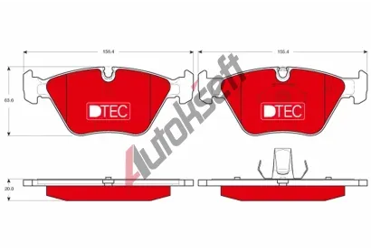TRW Sada brzdovch destiek DTEC COTEC TRW GDB1531DTE, GDB1531DTE