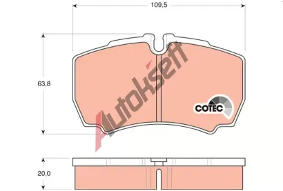 TRW Sada brzdovch destiek COTEC TRW GDB1535, GDB1535
