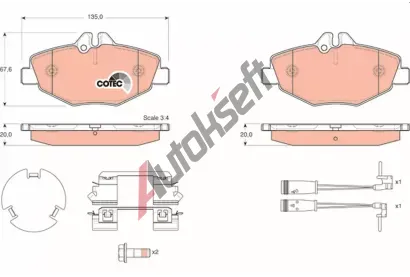 TRW Sada brzdovch destiek COTEC TRW GDB1542, GDB1542