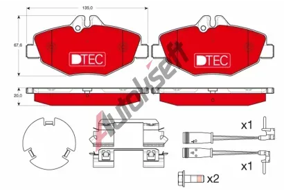 TRW Sada brzdových destiček DTEC COTEC TRW GDB1542DTE, GDB1542DTE  TRW Sada brzdových destiček DTEC COTEC TRW GDB1542DTE, GDB1542DTE
