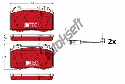 TRW Sada brzdovch destiek DTEC COTEC TRW GDB1543DTE, GDB1543DTE