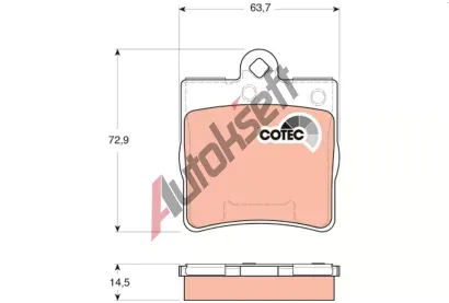 TRW Sada brzdovch destiek COTEC TRW GDB1545, GDB1545