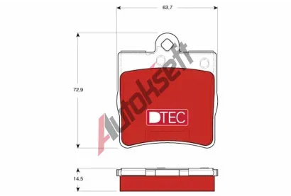 TRW Sada brzdovch destiek DTEC COTEC TRW GDB1545DTE, GDB1545DTE