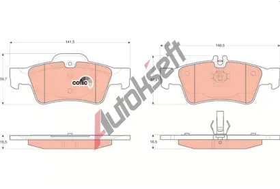 TRW Sada brzdovch destiek COTEC TRW GDB1546, GDB1546