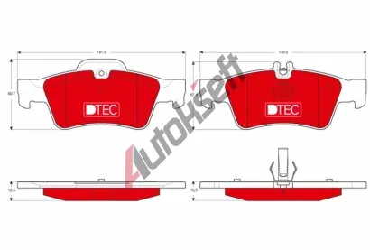 TRW Sada brzdovch destiek DTEC COTEC TRW GDB1546DTE, GDB1546DTE