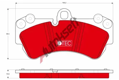 TRW Sada brzdovch destiek DTEC COTEC TRW GDB1547DTE, GDB1547DTE