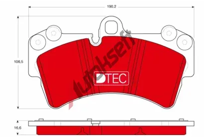 TRW Sada brzdovch destiek DTEC COTEC TRW GDB1548DTE, GDB1548DTE