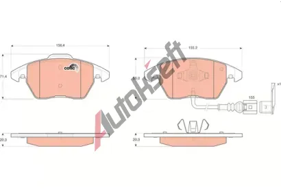 TRW Sada brzdovch destiek COTEC TRW GDB1550, GDB1550
