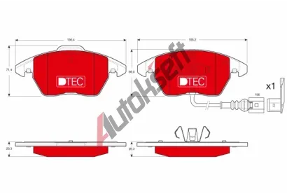 TRW Sada brzdovch destiek DTEC COTEC TRW GDB1550DTE, GDB1550DTE