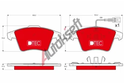 TRW Sada brzdovch destiek DTEC COTEC TRW GDB1556DTE, GDB1556DTE