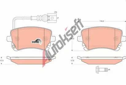 TRW Sada brzdovch destiek COTEC TRW GDB1557, GDB1557