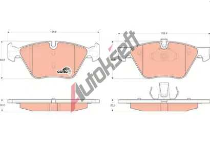 TRW Sada brzdovch destiek COTEC TRW GDB1559, GDB1559