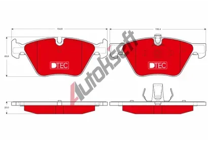 TRW Sada brzdovch destiek DTEC COTEC TRW GDB1559DTE, GDB1559DTE