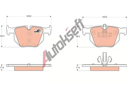 TRW Sada brzdovch destiek COTEC TRW GDB1560, GDB1560