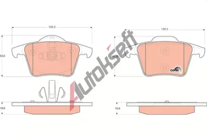 TRW Sada brzdovch destiek COTEC TRW GDB1566, GDB1566