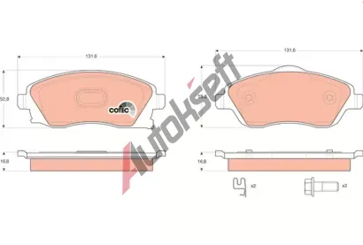 TRW Sada brzdovch destiek COTEC TRW GDB1570, GDB1570