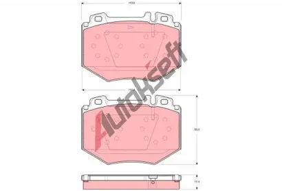TRW Sada brzdovch destiek - kotouov brzda TRW GDB1575, GDB1575
