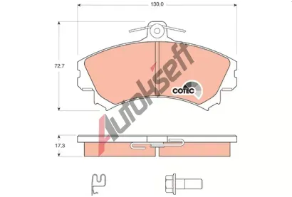 TRW Sada brzdovch destiek COTEC TRW GDB1584, GDB1584