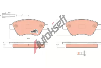 TRW Sada brzdovch destiek COTEC TRW GDB1590, GDB1590