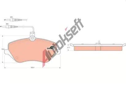 TRW Sada brzdovch destiek COTEC TRW GDB1595, GDB1595