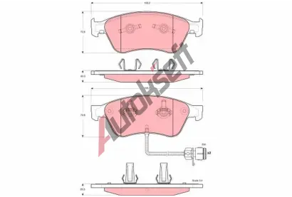TRW Sada brzdových destiček - kotoučová brzda TRW GDB1598, GDB1598 TRW Sada brzdových destiček - kotoučová brzda TRW GDB1598, GDB1598