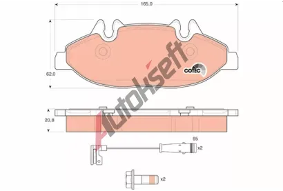 TRW Sada brzdovch destiek COTEC TRW GDB1600, GDB1600