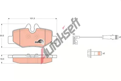 TRW Sada brzdovch destiek COTEC TRW GDB1601, GDB1601