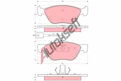 TRW Sada brzdovch destiek - kotouov brzda TRW GDB1602, GDB1602