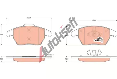 TRW Sada brzdovch destiek COTEC TRW GDB1605, GDB1605