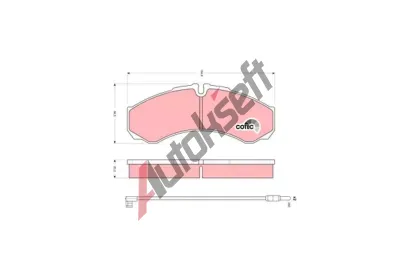 TRW Sada brzdových destiček COTEC TRW GDB1609, GDB1609 TRW Sada brzdových destiček COTEC TRW GDB1609, GDB1609