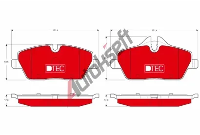 TRW Sada brzdovch destiek DTEC COTEC TRW GDB1611DTE, GDB1611DTE
