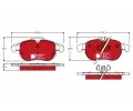TRW Sada brzdovch destiek DTEC COTEC ‐ TRW GDB1613DTE